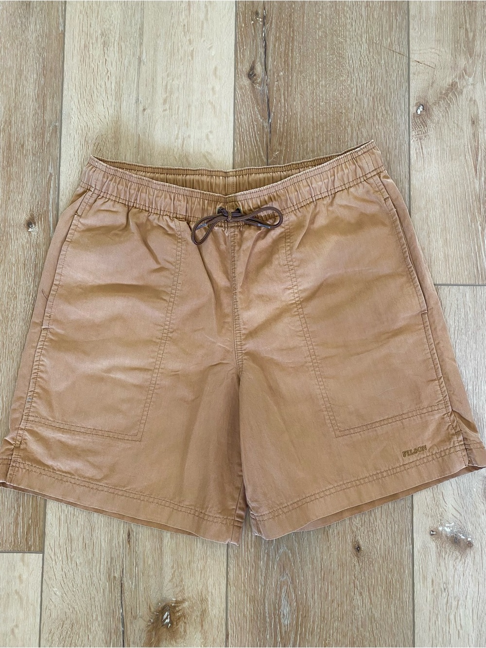 Filson Shorts Tan Camp Utility Drawstring Outdoor Hiking Gorpcore Casual Size S
